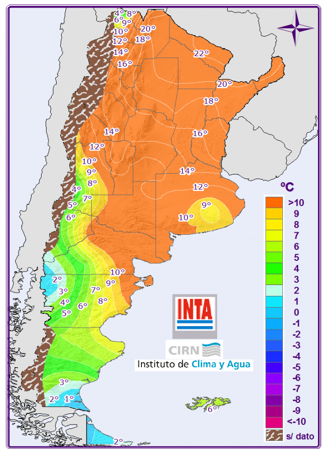 Pronóstico del tiempo para hoy Agritotal