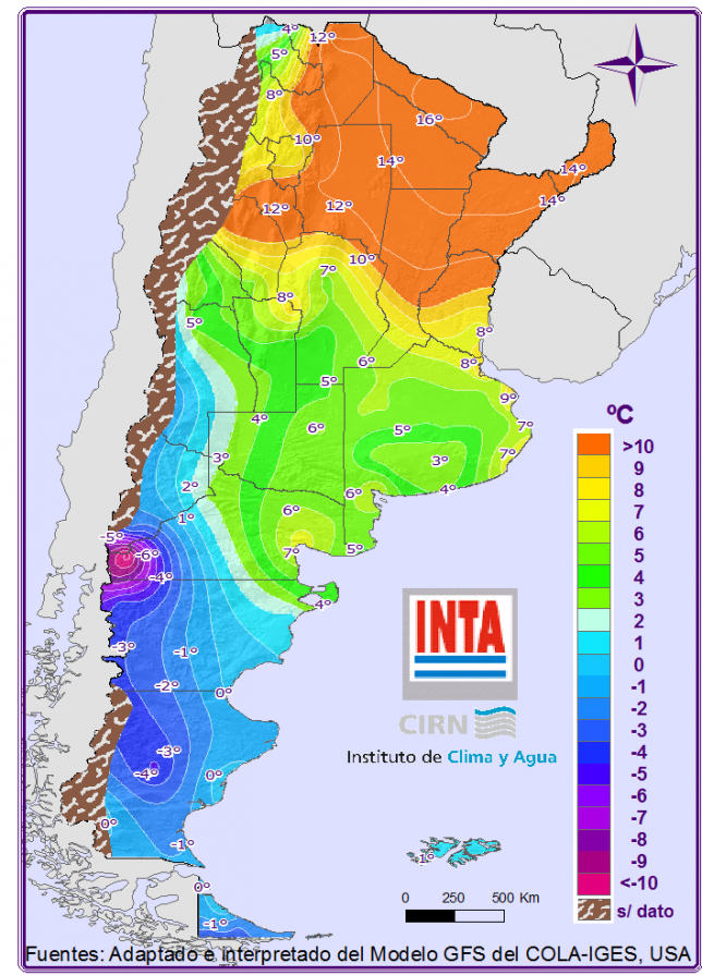 Pronóstico del tiempo para hoy Agritotal